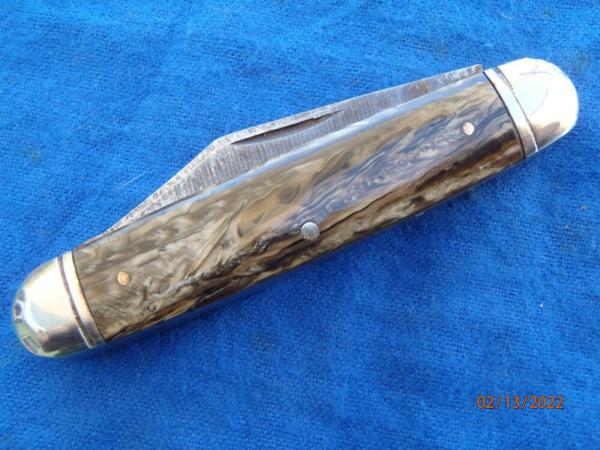 Made in USA Cattle knife Smoked swirl Composition handles