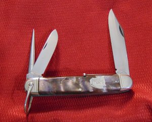 EXCELLENT VINTAGE WESTERN STATES BOULDER COLD. ARCH STAMPINGS BIG BUFFALO CAMP KNIFE 1911-1951