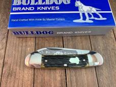 Bulldog Canoe Green Rope Jigged Bone Fighting Bulldog Blade Etch