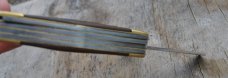 Multi Blade Folder Italy 4" Closed 4 Back Springs 5 Blades Brass Bolsters And Pins Used Older Knife 