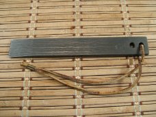 SCHRADE OLD TIMER HONE STEEL VINTAGE U.S.A. MADE ORIGINAL DOUBLE HOLE KNIFE BLADE SHARPENER & SHEATH
