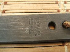 SCHRADE OLD TIMER HONE STEEL VINTAGE U.S.A. MADE ORIGINAL DOUBLE HOLE KNIFE BLADE SHARPENER & SHEATH