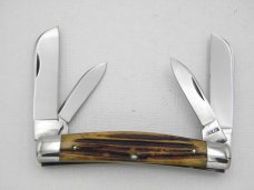 Queen Cutlery Co. #32 Congress in Winterbottom Bone: 4” closed; early 1950s, Rare Queen STAINLESS Queen Cutlery Co. #32 Congress in Winterbottom Bone: 4” closed; early 1950s, Rare Queen STAINLESS