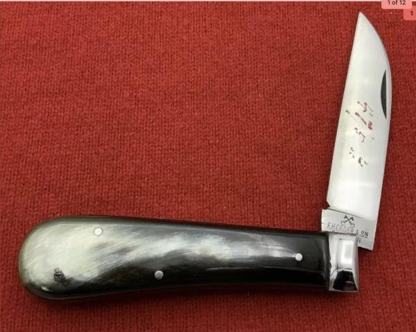 Vintage F HERDER A. SN Swayback Jack Pocket Knife S’man’s Sample Horn c.1624-1993