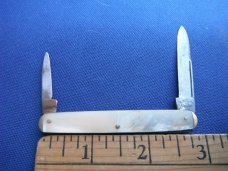  R. Hartkopf & Co. Two Blade Pocket Knife Mother of Pearl Handles Solingen Germany. Made in Germany!