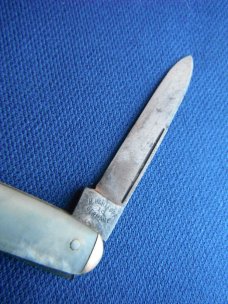  R. Hartkopf & Co. Two Blade Pocket Knife Mother of Pearl Handles Solingen Germany. Made in Germany!