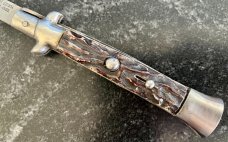 Vintage Spanish Stiletto Switchblade, 9.5 Inch, Marked "J.B. INOX", Used Vintage Spanish Stiletto Switchblade, 9.5 Inch, Marked "J.B. INOX", Used