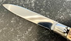 1960's Makinox Switchblade, Bone Handle With Bail, Hard To Find, Made In France, Used 