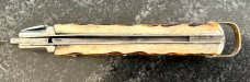 1960's Makinox Switchblade, Bone Handle With Bail, Hard To Find, Made In France, Used 