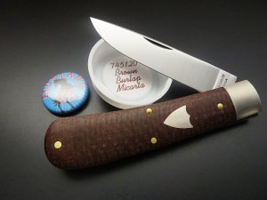 Great Eastern Cutlery #74 Mustang Brown Burlap Micarta GEC 745120