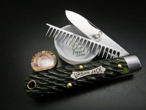 Great Eastern Cutlery #15 Urban Jack Spring Green Jigged Bone GEC Tidioute 152221 