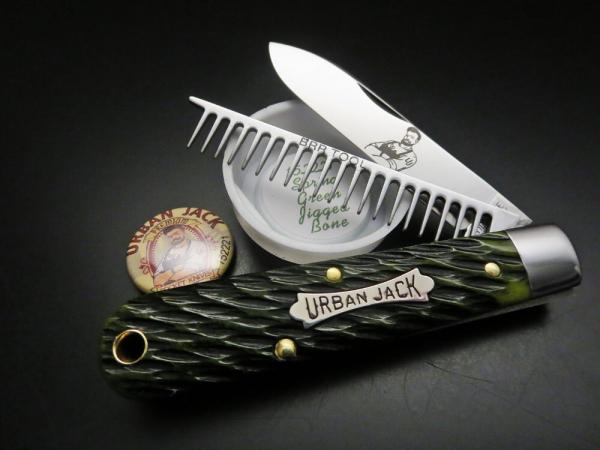 Great Eastern Cutlery #15 Urban Jack Spring Green Jigged Bone GEC Tidioute 152221 Great Eastern Cutlery #15 Urban Jack Spring Green Jigged Bone GEC Tidioute 152221