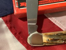 Vintage J A Henckels 2 Blade Canoe w/ Great Stag Handles +Red Shield & Blade Etch - NM -NICE ONE! Vintage J A Henckels 2 Blade Canoe w/ Great Stag Handles +Red Shield & Blade Etch - NM -NICE ONE!