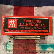 Vintage J A Henckels 2 Blade Canoe w/ Great Stag Handles +Red Shield & Blade Etch - NM -NICE ONE! Vintage J A Henckels 2 Blade Canoe w/ Great Stag Handles +Red Shield & Blade Etch - NM -NICE ONE!