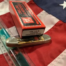 Vintage J A Henckels 2 Blade Canoe w/ Great Stag Handles +Red Shield & Blade Etch - NM -NICE ONE! Vintage J A Henckels 2 Blade Canoe w/ Great Stag Handles +Red Shield & Blade Etch - NM -NICE ONE!