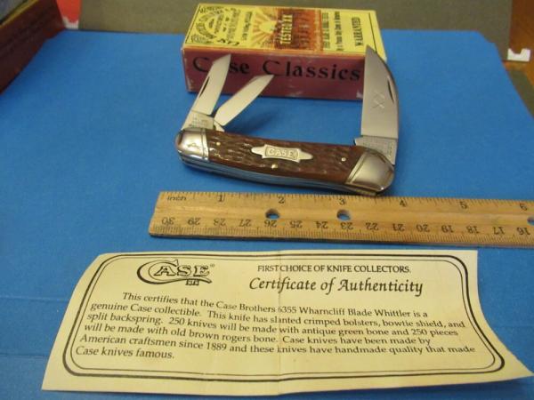Case Classic Case Brothers Wharncliff  Brown Roger Bone Whittler Pattern # 6355