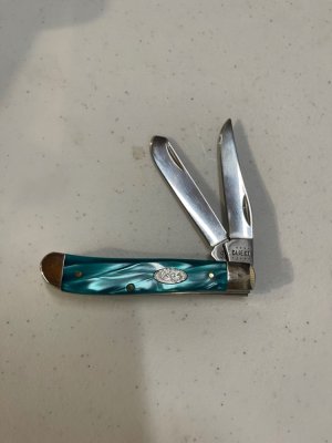 New Case Mini Trapper Aqua Kirinite 