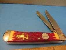 Camillus Red Staglon Large Trappers & Mini Trapper Ole Buck & Young Buck Model # CM291S