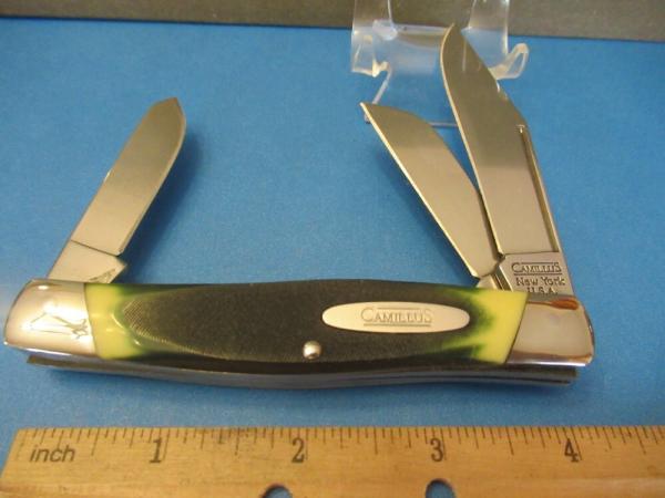 Camillus Green Saw Cut Delrin Large Stockman 