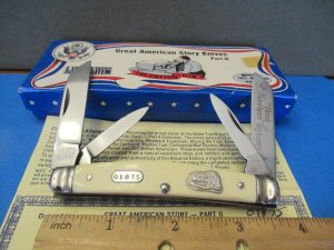 Boker USA Great American Story Knife The Cotton Gin White Delrin Congress # 1782