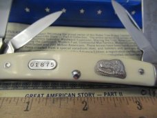 Boker USA Great American Story Knife The Cotton Gin White Delrin Congress # 1782