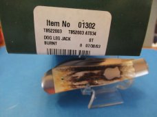 Case XX Burnt Stag Tony Bose Dog Leg Jack Pattern # TB52003 ATS-34 Case XX Burnt Stag Tony Bose Dog Leg Jack Pattern # TB52003 ATS-34