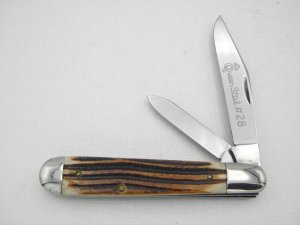 Queen Cutlery Co. #28 English Jack in Winterbottom Bone: 4 1/2” closed; circa 1961
