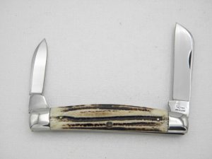 Queen Cutlery Co. #31 Half Congress in Winterbottom Bone: 4” closed; 1951-1951, Queen STAINLESS