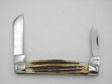 Queen Cutlery Co. #31 Half Congress in Winterbottom Bone: 4” closed; 1951-1951, Queen STAINLESS Queen Cutlery Co. #31 Half Congress in Winterbottom Bone: 4” closed; 1951-1951, Queen STAINLESS