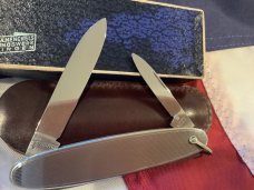 Vintage J A Henckels 2 Blade Gentlemens Pocket knife -Decorative Metal Handles +Orig Box -60s to 70s Vintage J A Henckels 2 Blade Gentlemens Pocket knife -Decorative Metal Handles +Orig Box -60s to 70s