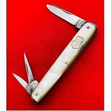 Vintage CHIPAWAY CUTLERY CO 3-Blade Splitback Whittler Pen Pocket Knife c.1891-1907 Mother-of-Pearl Vintage CHIPAWAY CUTLERY CO 3-Blade Splitback Whittler Pen Pocket Knife c.1891-1907 Mother-of-Pearl