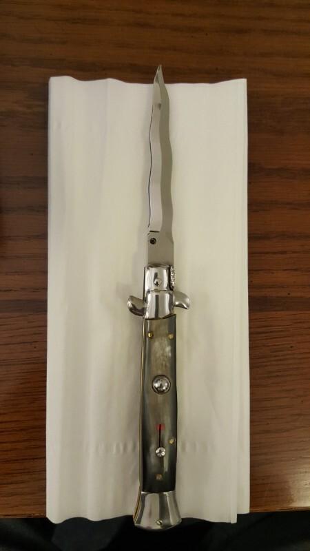 FRANK B. 9" Brazilian Horn KRISS Italian Stiletto FILEWORK by TBARK FRANK B. 9" Brazilian Horn KRISS Italian Stiletto FILEWORK by TBARK