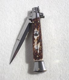 NEW FRANK BELTRAME 9" GENUINE STAG BAYONET BLADE ITALIAN STILETTO