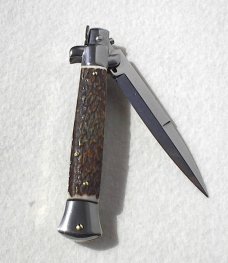 NEW FRANK BELTRAME 9" GENUINE STAG BAYONET BLADE ITALIAN STILETTO