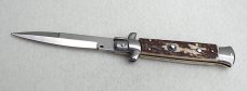 NEW FRANK BELTRAME 9" GENUINE STAG BAYONET BLADE ITALIAN STILETTO