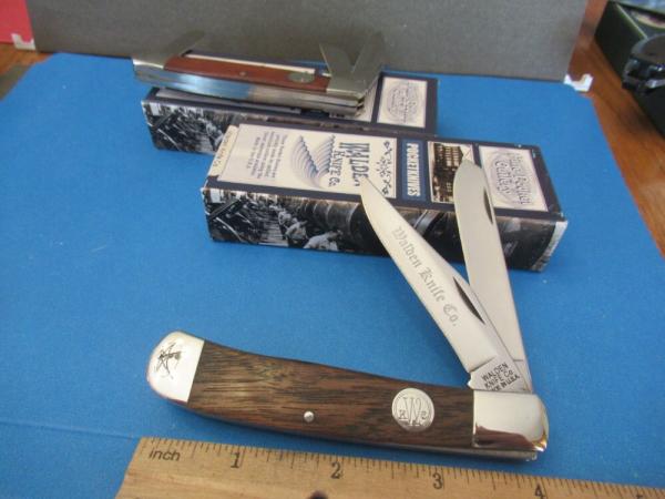 Walden Knife Co  2 for the price of one Walnut Handle Trapper & Stockman 