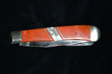Case Exotic 2 Blade Trapper - Orange Coral and Mother of Pearl Case Exotic 2 Blade Trapper - Orange Coral and Mother of Pearl