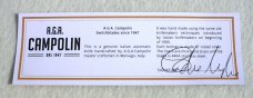 A.G.A. CAMPOLIN 33CM/13" GENUINE STAG OVAL SWINGUARD, NICKEL SILVER BOLSTERS, CERTIFICATE & POUCH