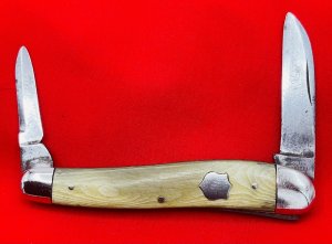 Vintage Humason & Beckley 2-Blade Wharncliffe Pen Folding Pocket Knife c.1852-1916 Celluloid