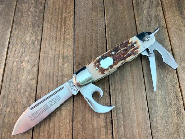 A. G. Russell Premium Scout Knife Stag 2004