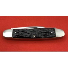 Vintage UTICA (arched) CUTLERY CO 3-Blade Equal End Junior Cattle Pocket Knife Rough Black Vintage UTICA (arched) CUTLERY CO 3-Blade Equal End Junior Cattle Pocket Knife Rough Black