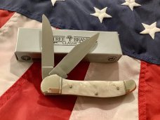 Boker Copperhead w/ Synthetic White Pearlish looking Handles -NOS in Original Box