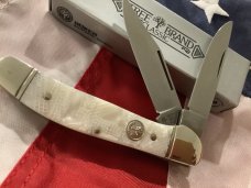 Boker Copperhead w/ Synthetic White Pearlish looking Handles -NOS in Original Box