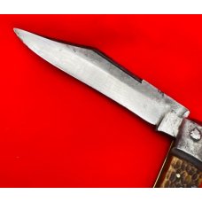Vintage NEW YORK KNIFE CO Model No. 187 Swell Center Lockback Hunting Knife c.1856-1931 Bone Stag Vintage NEW YORK KNIFE CO Model No. 187 Swell Center Lockback Hunting Knife c.1856-1931 Bone Stag