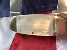 1996 Bulldog Brand, HAND MADE 2 Blade Baby Sunfish w/ Pearl Looking Handles +Multi-Color Sunfish 1996 Bulldog Brand, HAND MADE 2 Blade Baby Sunfish w/ Pearl Looking Handles +Multi-Color Sunfish