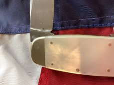 1996 Bulldog Brand, HAND MADE 2 Blade Baby Sunfish w/ Pearl Looking Handles +Multi-Color Sunfish 1996 Bulldog Brand, HAND MADE 2 Blade Baby Sunfish w/ Pearl Looking Handles +Multi-Color Sunfish