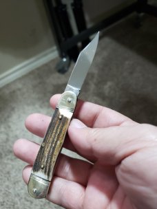 6" OAL Hubertus Stag Leverlock 6" OAL Hubertus Stag Leverlock