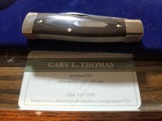 GEC Great Eastern Cutlery 44 Gunstock Buffalo Jack 441218 OD Green Linen Micarta
