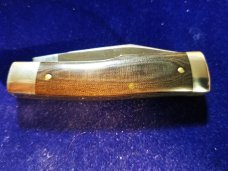 GEC Great Eastern Cutlery 44 Gunstock Buffalo Jack 441218 OD Green Linen Micarta