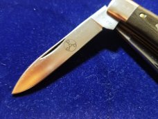 GEC Great Eastern Cutlery 44 Gunstock Buffalo Jack 441218 OD Green Linen Micarta